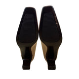 Nordstrom Women’s Rose Leather Block Heel Square Toe Glide Pumps Size 10M