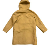 Madewell Womens Camel Wool-Blend Hooded Coat With Pockets & Zipper Sz S
