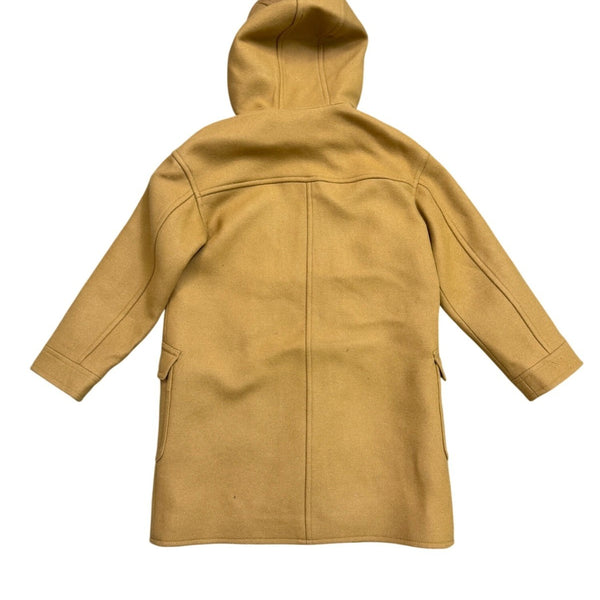 Madewell Womens Camel Wool-Blend Hooded Coat With Pockets & Zipper Sz S