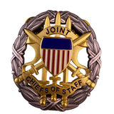 US Joint Chiefs Of Staff Gold Tone Metal Dress Badge Identification Clipback