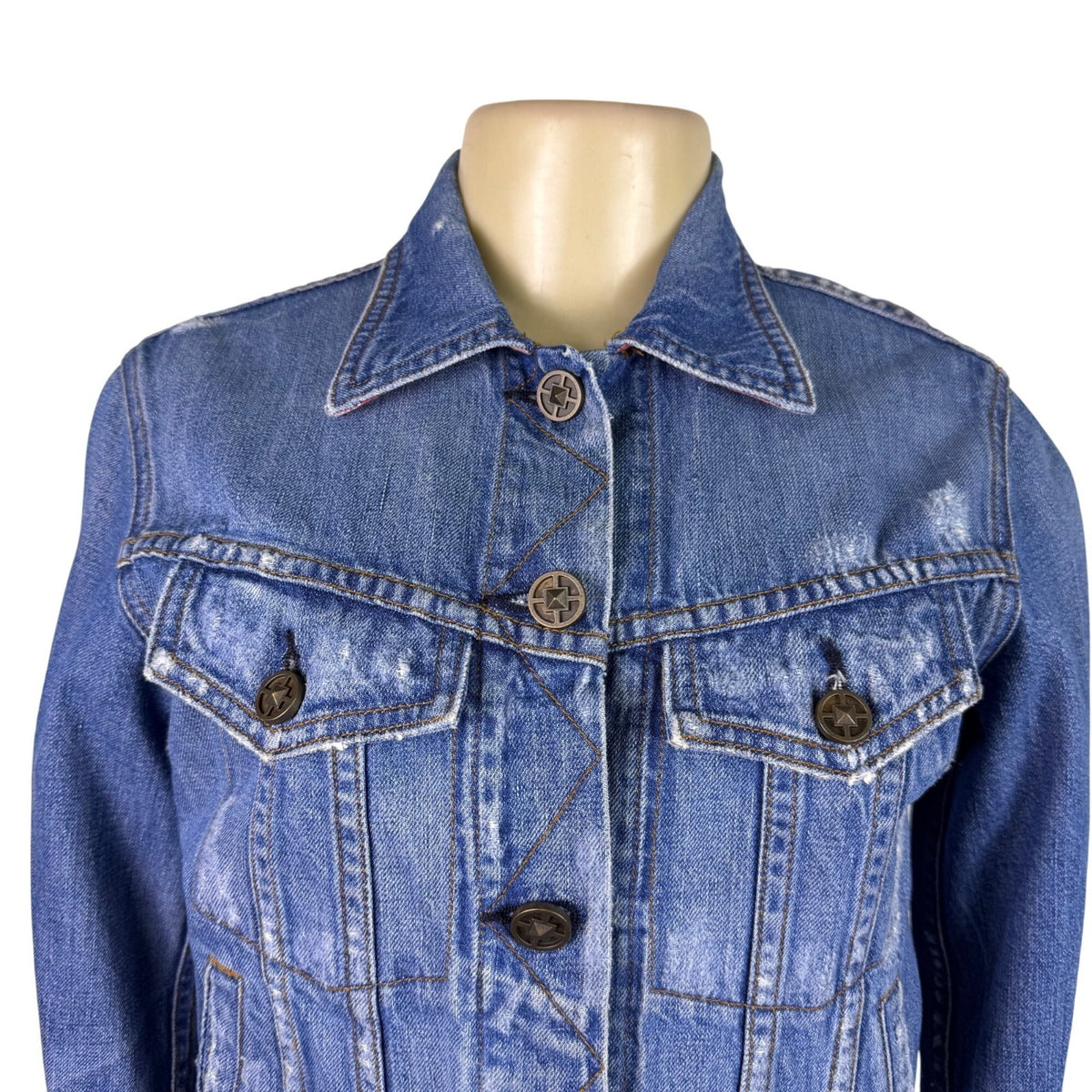Pamela Love J.Crew Womens Blue Denim Jacket Button Front Size S