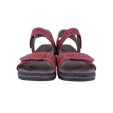 Cobb Hill Women’s Red Leather Cork Sole Adjustable Strap Sandals Size 7US