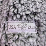 USA Palm Mens Grey Reversible Sherpa Fleece Pullover 6-Way Stretch Warm Sz L