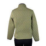 Orvis Womens Green Cotton Quilted 1/4 Snap Pullover Jacket Sz XS - New