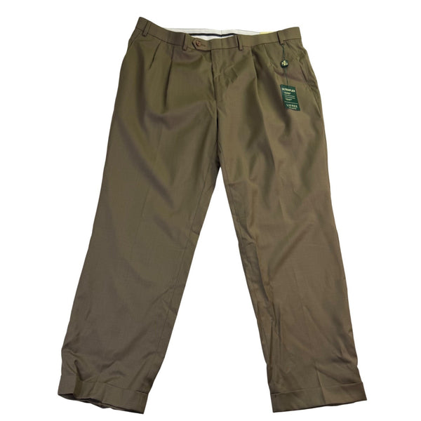 Lauren Ralph Lauren Mens Tan Wool Dress Pants Ultraflex Size 40W X 30L