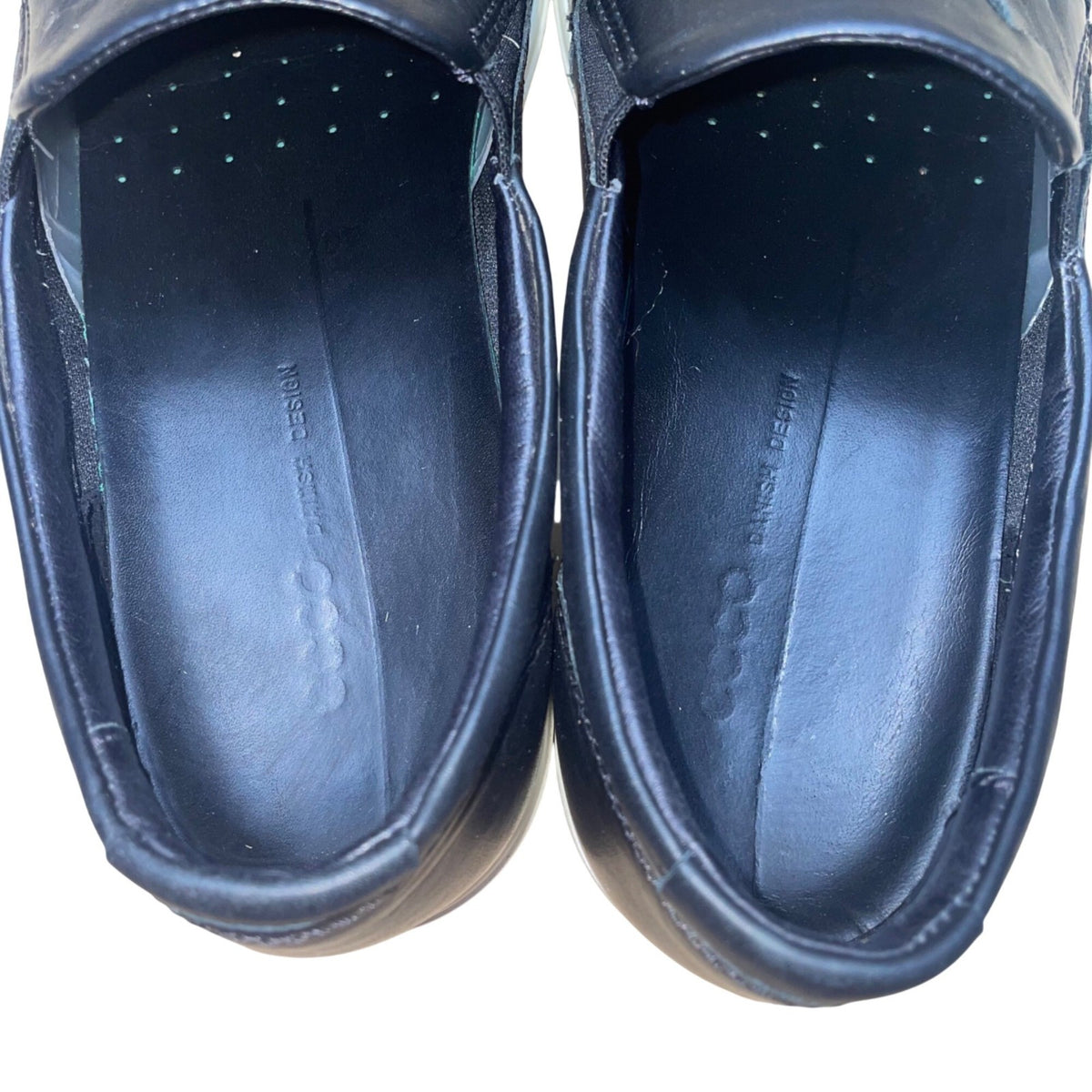 Ecco Women’s Black Woven Leather Upper Slip-On Casual Shoes Size 9