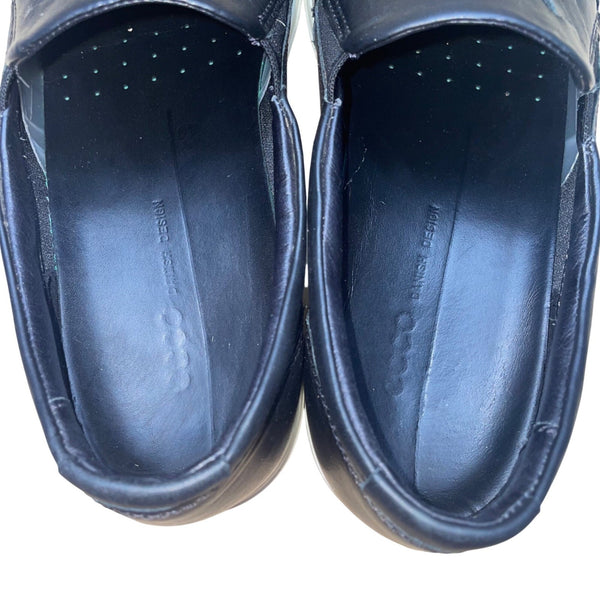 Ecco Women’s Black Woven Leather Upper Slip-On Casual Shoes Size 9