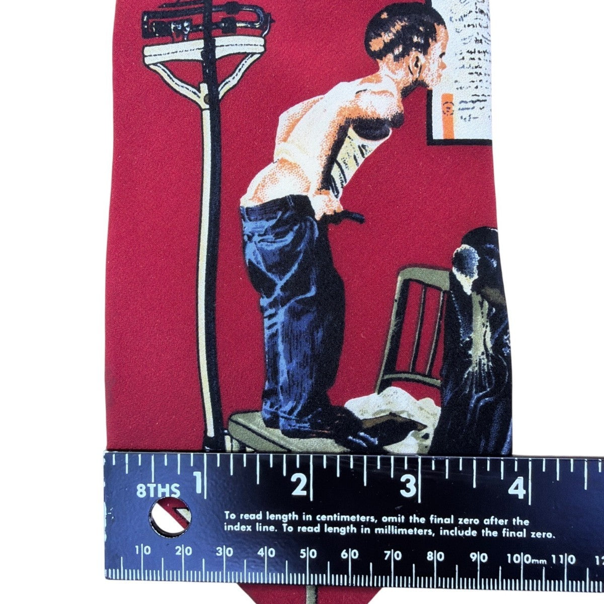 Norman Rockwell Mens Red Silk Print Tie All Season 57 In Long Novelty Canada