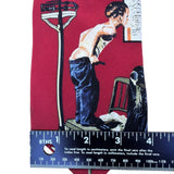 Norman Rockwell Mens Red Silk Print Tie All Season 57 In Long Novelty Canada