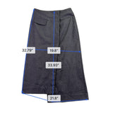 Moon River Womens Gray Polyester Wrap Midi Skirt Side Pocket Detail Size M