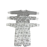 Gerber Toddler Baby Gray and White Jumpsuit 3 Piece Set Sz 0M