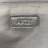 Apt. 9 Women’s Silver Faux Leather Top Strap Snap Closure Double Handle Tote Bag