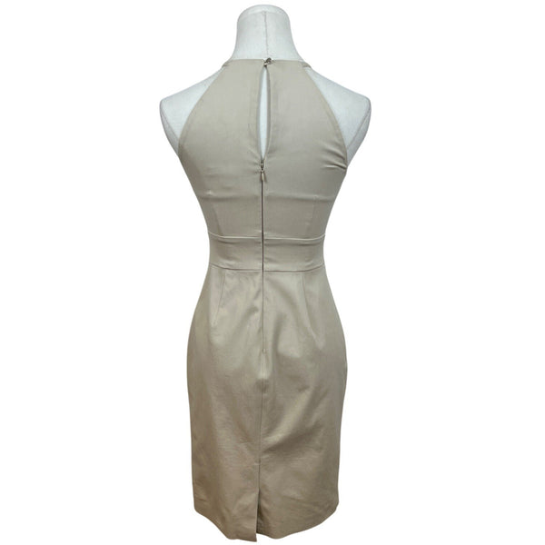 Banana Republic Womens Beige Cotton Blend Halter Dress Size 00 Petite