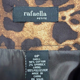 Rafaella Womens Animal Print Cotton Blend Stretch Skirt Petite Leopard Size 8P