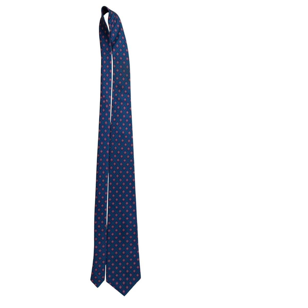 Claybrooke Mens Teal Multicolor Silk Patterned Tie