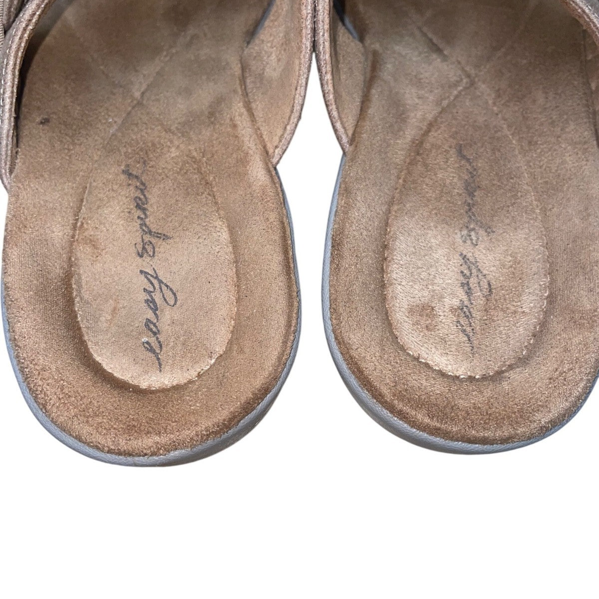 Easy Spirit Women’s Brown Cushioned Footbed Kaitrin Wedge Sandals Size 10M
