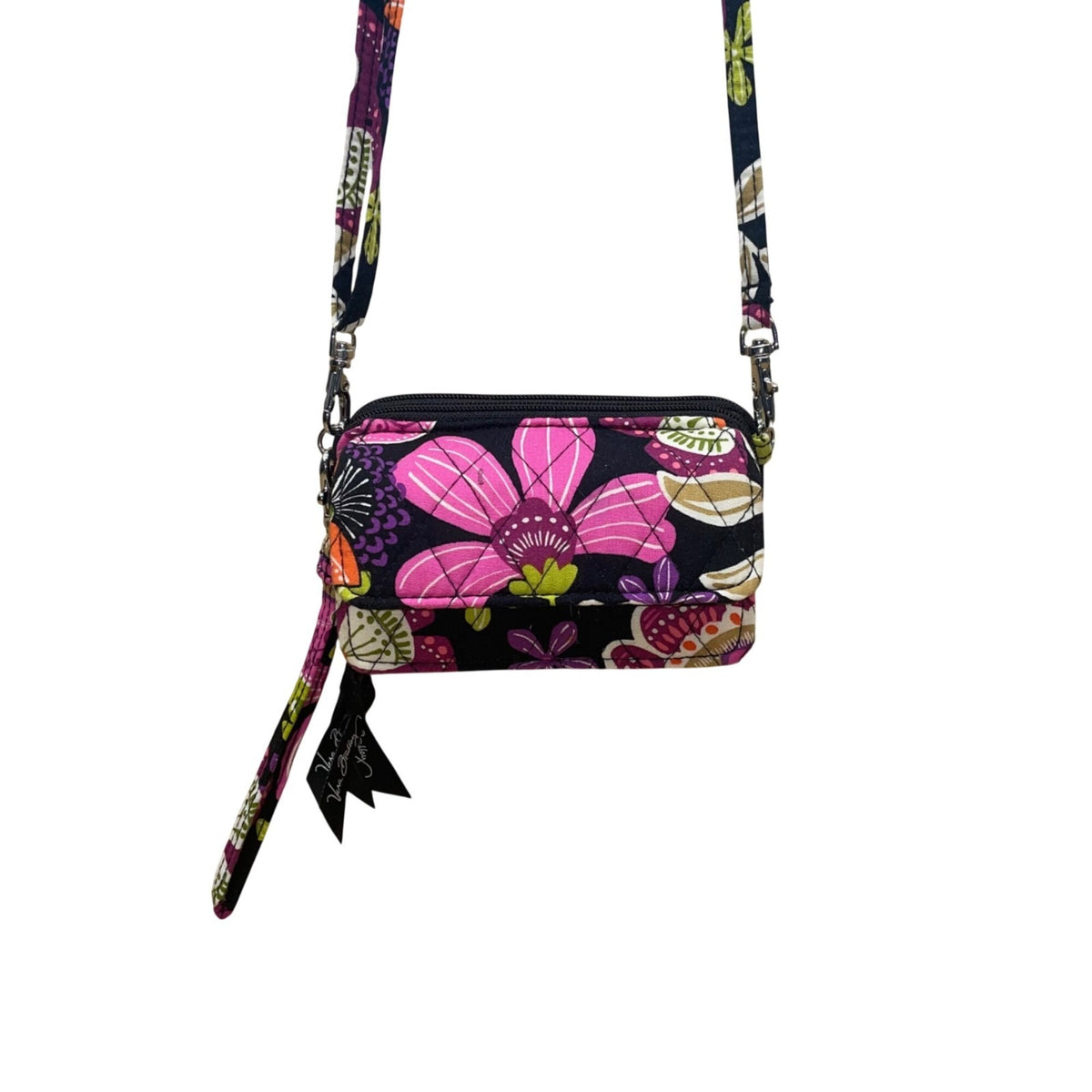Vera Bradley Women’s Multicolor Floral Adjustable Strap Crossbody Bag Wallet