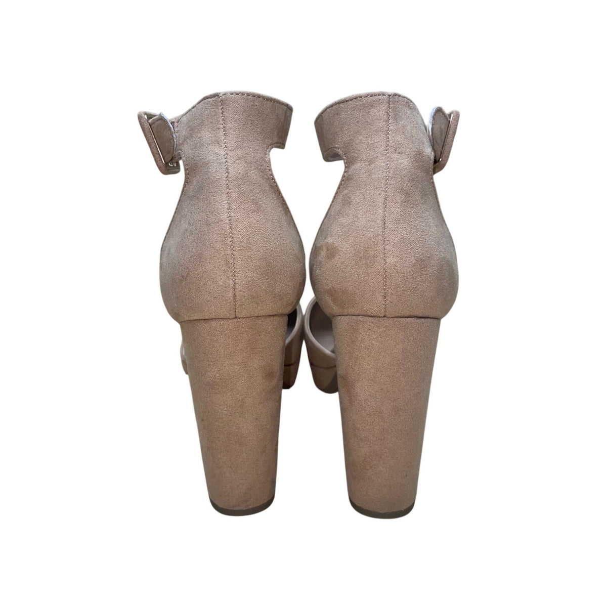 Sun + Stone Women’s Beige Strap Block Heel Estrella Platform Pumps Size 6M