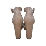 Sun + Stone Women’s Beige Strap Block Heel Estrella Platform Pumps Size 6M