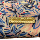 Simply Southern Women’s Blue Floral Quilted With Zipper Closure Wristlet Wallet