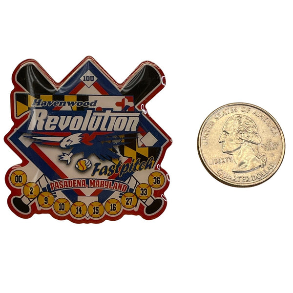 Havenwood Revolution Fastpitch Team Trading Pin 10U Pasadena Maryland Softball L