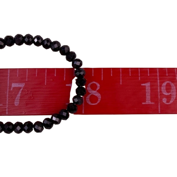 Long Necklace Of Baroque Pearls & Faceted Black Spinel Beads Handmade Elegant