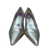 Amalfi Women’s Gold Leather Pointed-Toe High-Heel Pumps Size 7AA Narrow