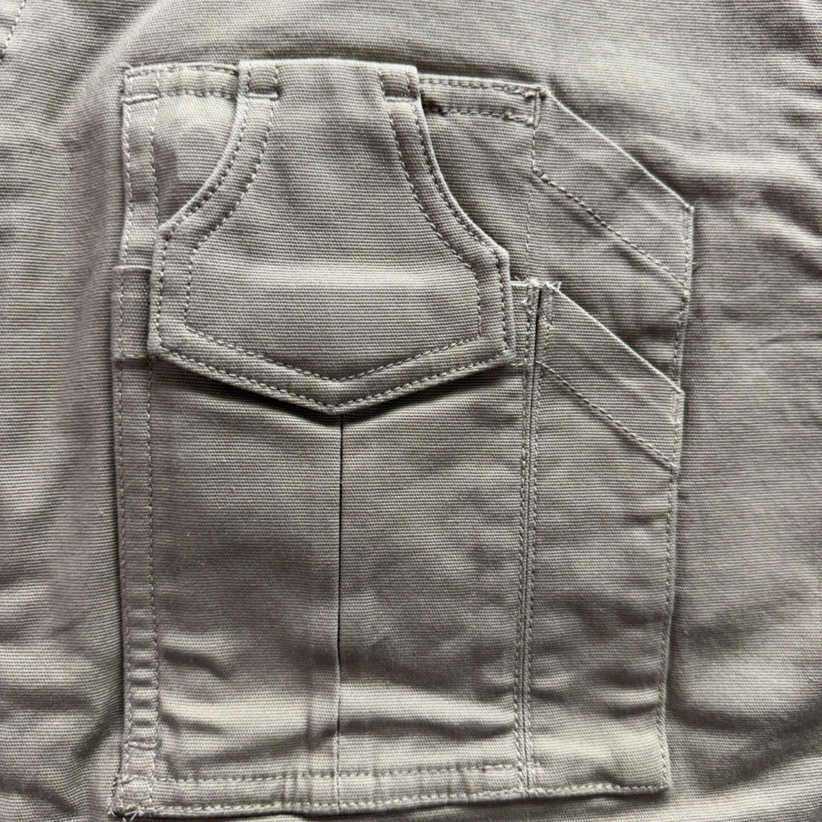Duluth Trading Mens Tan Utility Vest Functional Storage Durable Zip Vest