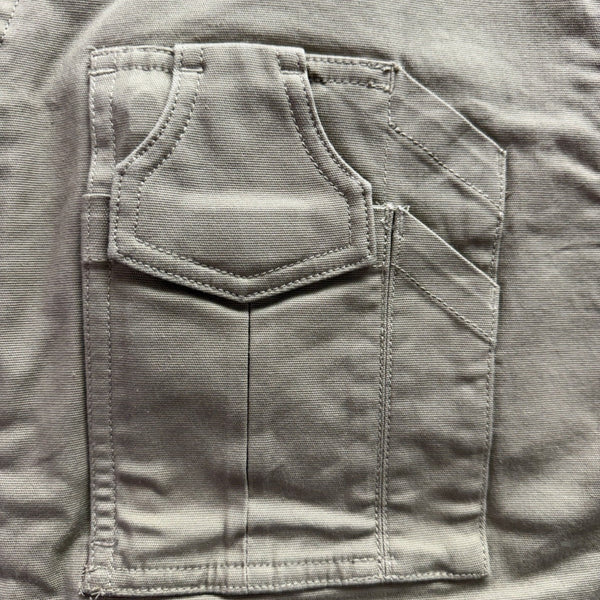 Duluth Trading Mens Tan Utility Vest Functional Storage Durable Zip Vest