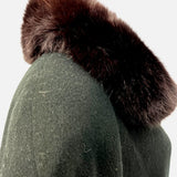 J Percy for Marvin Richards Lord & Taylor Black Faux Fur Long Coat Jacket