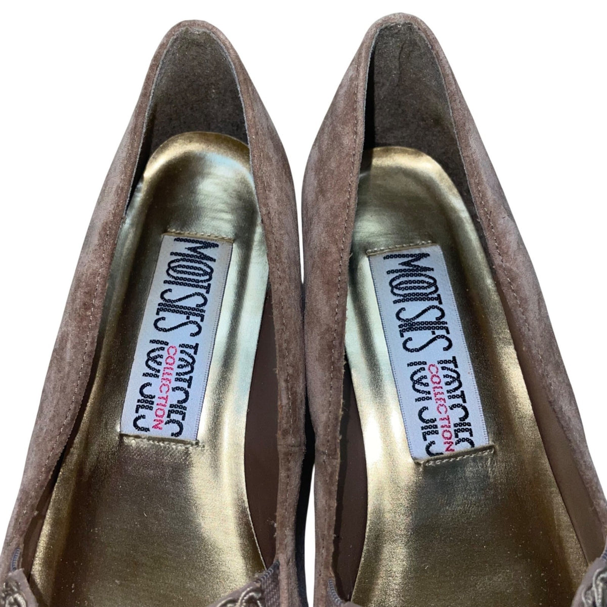 Mootsies Tootsies Women’s Brown Suede Leather Block Heel Slip-On Shoes 8.5M