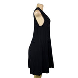 Pomander Place Womens Black Ribbed Knit Sleeveless Dress Sz L - New