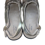 Clarks Women’s Metallic Silver Leather Lexi Marigold Q Sandals Size 7.5