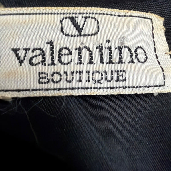 Valentino Womens Black Velvet Long Sleeve Fitted Dress  Italy Formal Size 10