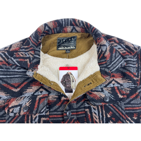 Jachs Men's Wool Blend Long Sleeve Plaid Jacket Shirt Sz M - NWT