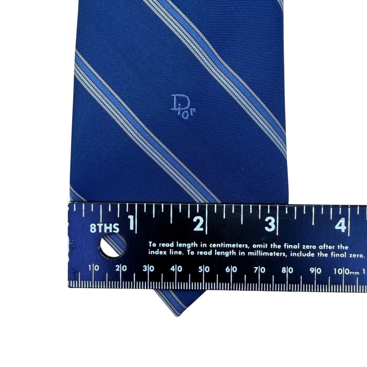 Mens Blue Polyester Striped Formal Neck Tie Classic Design