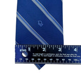 Mens Blue Polyester Striped Formal Neck Tie Classic Design