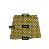 J.Crew Womens Yellow & White Polka Dot 100% Cotton Button Mini Skirt Size 0