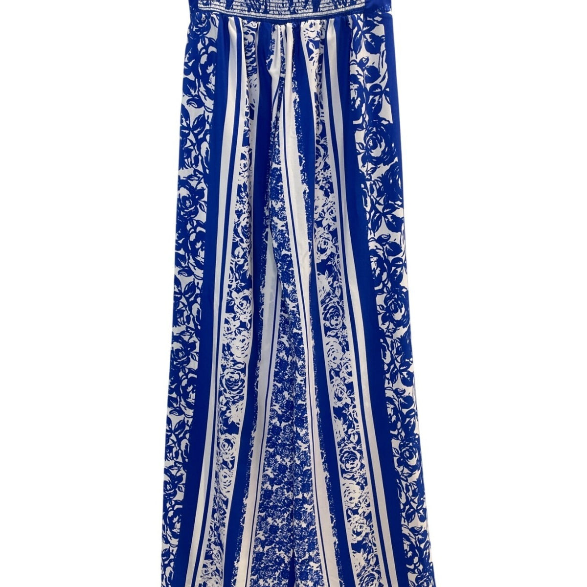 Arden B Blue & White Striped & Floral Wide-Leg Pants Szize XS - New