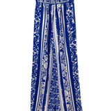 Arden B Blue & White Striped & Floral Wide-Leg Pants Szize XS - New