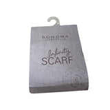 Sonoma Life+Style Ivory Infinity Scarf Soft Knit & Fuzzy Texture For Cozy Comfor