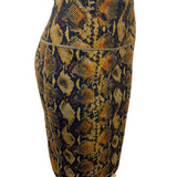 Women With Control Snake Print Pencil Skirt Stretch Waist Size S