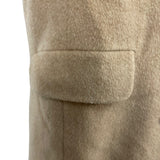 Evan Picone Classic Women's Khaki Double Breasted Wool Coat Sz 14