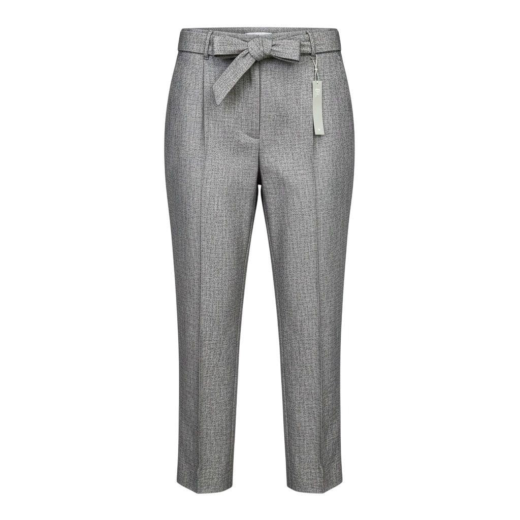 Loft Womens Gray Linen Blend Tapered Pants Tie Waist High Rise Size 16