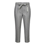 Loft Womens Gray Linen Blend Tapered Pants Tie Waist High Rise Size 16