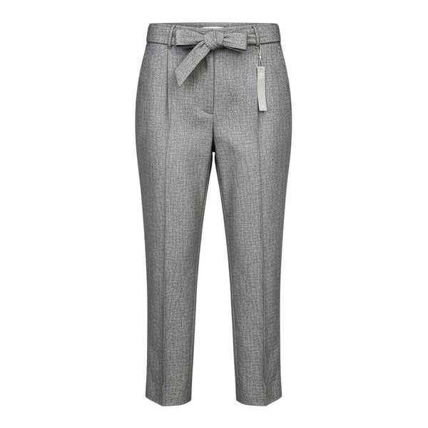 Loft Womens Gray Linen Blend Tapered Pants Tie Waist High Rise Size 16
