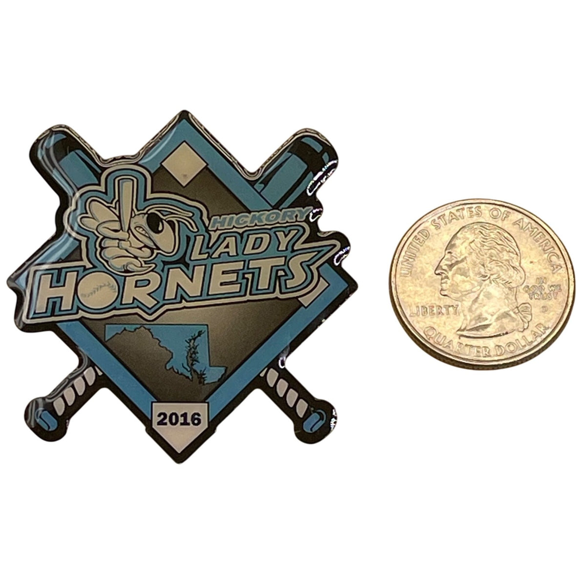 Hickory Lady Hornets 2016 Softball Team Metal Lapel Pin