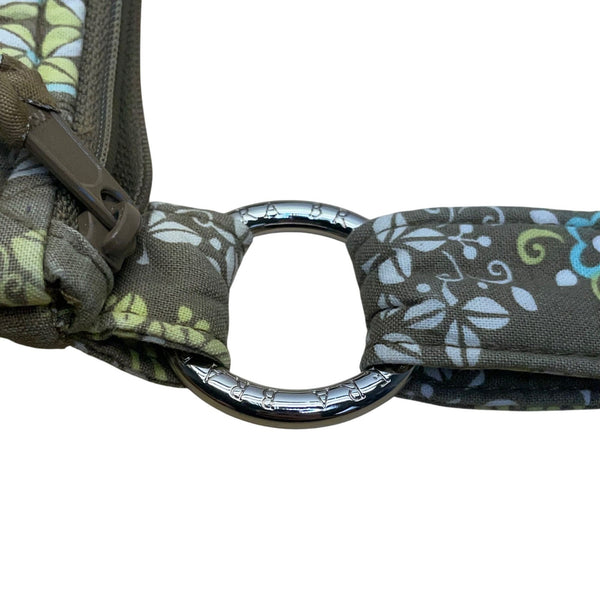Vera Bradley Women’s Green Quilted Adjustable Strap Floral Pattern Crossbody Bag