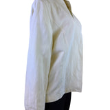 Chicos Womens Ivory Braxton Blazer Mandarin Collar Lightweight Size 2