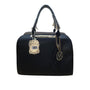 Alyssa Women’s Black Faux Leather Gold & Tassel Charm Mia K Farrow Satchel Bag